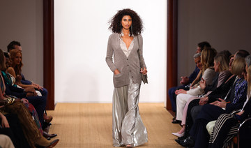 Model Imaan Hammam walks for Ralph Lauren in New York 